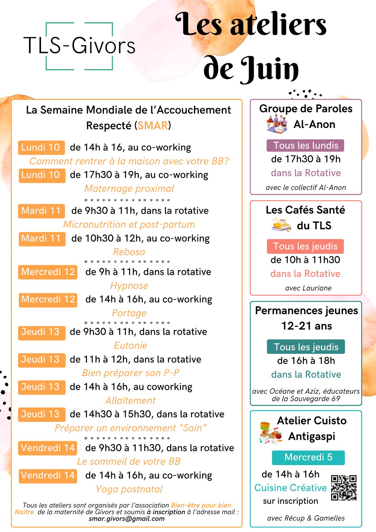 Les ateliers de Juin au TLS