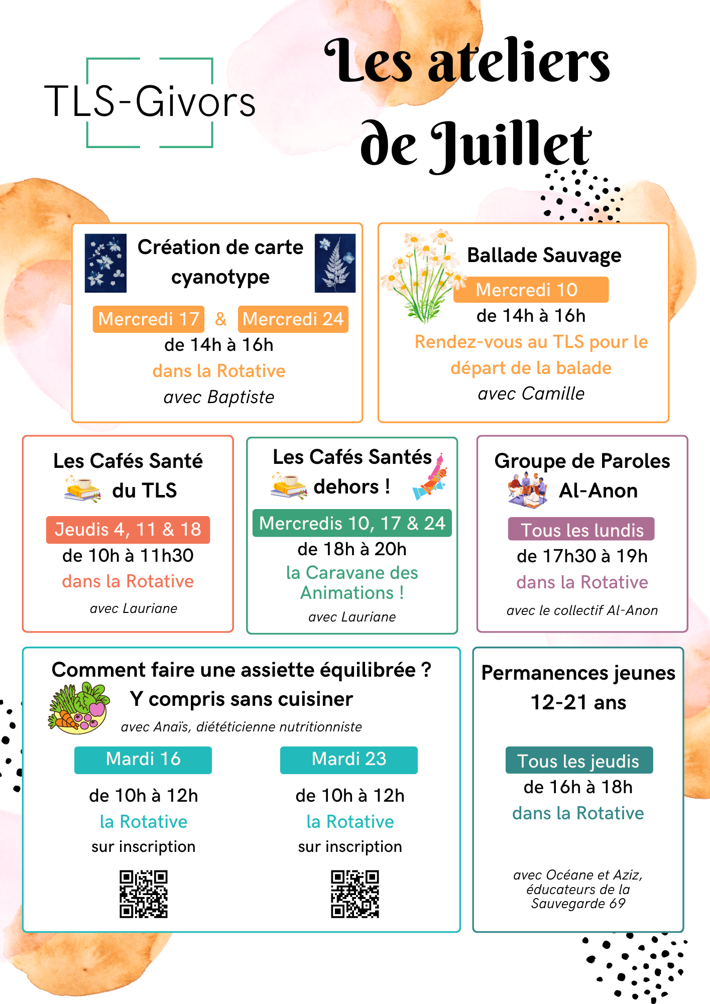 Les ateliers de Juillet au TLS